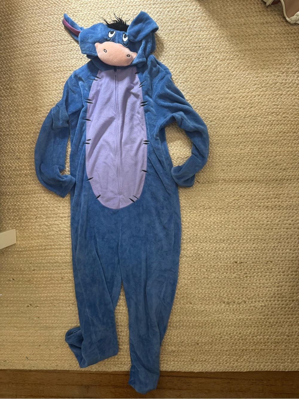 Blue Eeyore One-Piece Fleece Costume